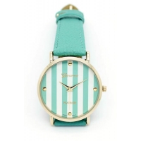 Женские часы Geneva stripes мятного цвета
