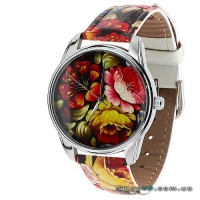 Женские дизайнерские часы "Цветы"