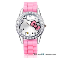 Детские кварцевые часы Hello Kitty с бантиком для девочки