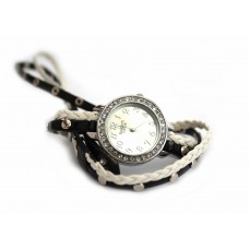 Женские часы Swatch черно-белый браслет