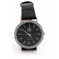Женские часы Calvin Klein (черные со стразами)